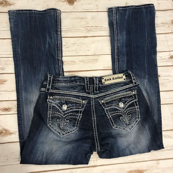 Rock Revival Maggie Boot Easy Jeans Size 30 bootcut - Picture 11 of 16